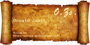 Osvald Zsolt névjegykártya
